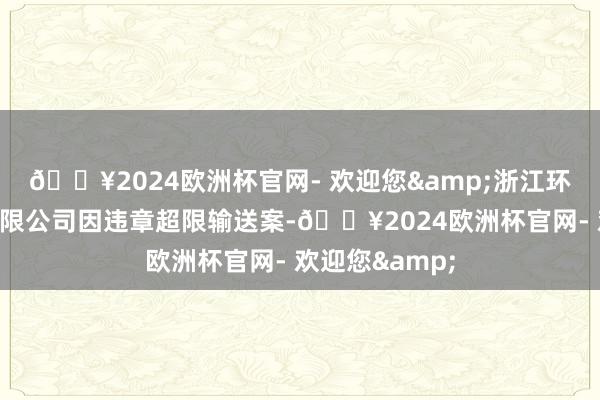 🔥2024欧洲杯官网- 欢迎您&浙江环际缔造工程有限公司因违章超限输送案-🔥2024欧洲杯官网- 欢迎您&