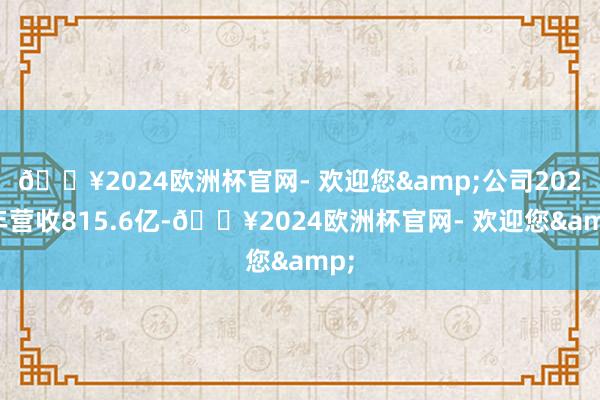 🔥2024欧洲杯官网- 欢迎您&公司2023年营收815.6亿-🔥2024欧洲杯官网- 欢迎您&