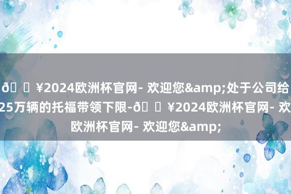 🔥2024欧洲杯官网- 欢迎您&处于公司给出的2.1-2.25万辆的托福带领下限-🔥2024欧洲杯官网- 欢迎您&