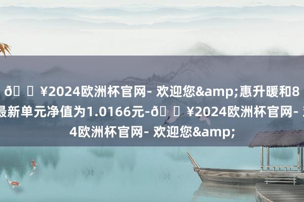 🔥2024欧洲杯官网- 欢迎您&惠升暖和88个月定开债最新单元净值为1.0166元-🔥2024欧洲杯官网- 欢迎您&